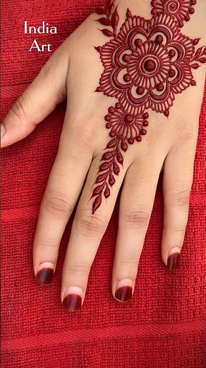 Simple & Beautiful Mehndi Design ❤️ Quick Henna Art for Hands #Shorts