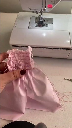 Machine Smocking Tutorial 🧵🪡 #learntosew #sewing #sewingskills #shorts