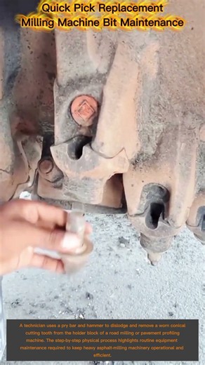 Quick Road Milling Tooth Replacement Tutorial | Pavement Planer Pick Removal