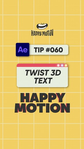 Aplicar Efecto Twist en Texto 3D en After Effects