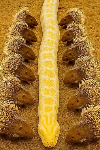 porcupine kills giant python #funny #animals #shorts | Meow VN