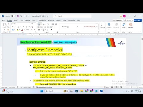 New Perspectives Word 365 | Module 4: SAM Project B | Mariposa Financial | NP_WD365_4B