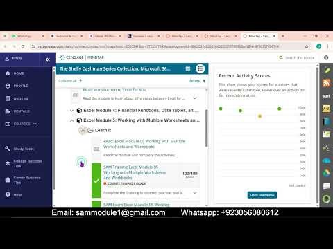 SAM Training Excel Module 05 Working with Multiple Worksheets and Workbooks