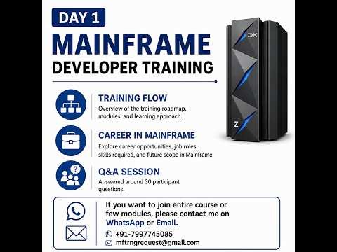 Day 1 | Mainframe Full Course | Course Introduction | IBM Mainframe Developer Training