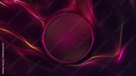 Futuristic technology background with a gently rippling digital fractal light wave and copy space for logo or text. Flowing cyber data concept. Stylish full HD and looping tech animation.