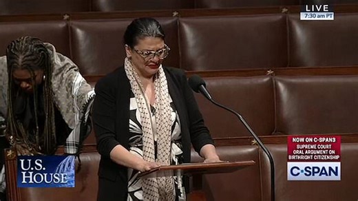 Rashida Tlaib breaks down on House floor speaking about Palestine