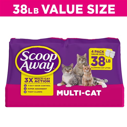 Scoop Away Multi Cat Litter With Meadow Fresh Scent, 38 lb. Box