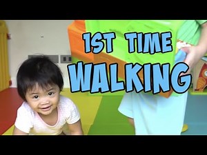 Ariana's first time to walk and swim