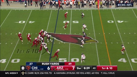 James Conner's best plays in 119-yard game vs. Bears Week 9