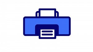 Download Looping animation of a printer scanning documents and printing them out highlights multi-functional printer capabilities in an engaging format for free