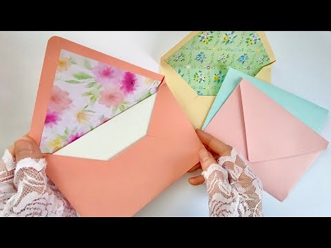A4用紙で作る封筒（＋デザペ）の作り方／How to make Envelope made from A4 size paper