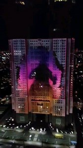 So, in Tokyo, Godzilla is being projected on to the Metropolitan Government Building. Apparently, there are several versions being shown of this display, each supposedly running over 5 minutes long This clip comes from @ hiraharuka on X #Godzilla | The Kaiju Kingdom Podcast