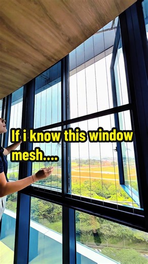 Top-down window mesh for open and unblock view #retractablescreen #cockroachescontrol #windowmesh #ventilation #invisiblegrille
