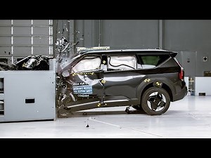 2024 Kia EV9 driver-side small overlap IIHS crash test