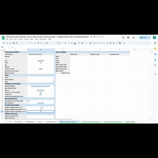 MCLA Men’s Lacrosse Recruiting Spreadsheet With 181 MCLA Lacrosse Club Teams - Lacrosse College Athletic Planner - College Recruiting Sheet - Etsy