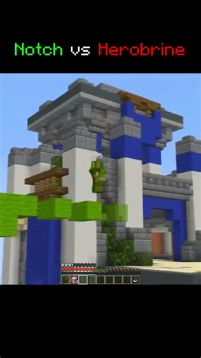 Notch vs Herobrine | #minecraft #herobrine #notch #bedwars #pvp