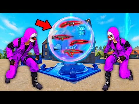 CHALLENGE: WE CAN ONLY USE THE WEAPONS FROM THE BUBBLE AIRDROP 😰🫧 FREE FIRE