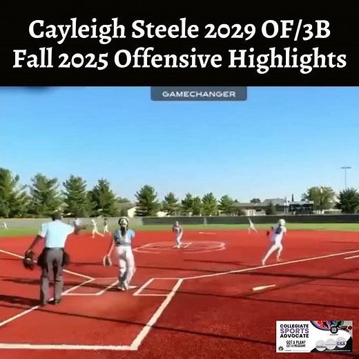 Cayleigh Steele 2029 OF/3B\nFall 2025 Offensive Highlights