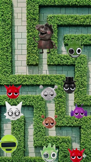 Peppa PIG Eats ONLY ALL Sprunki in LABYRINTH #Funny #sprunki #animation #shorts #peppapig