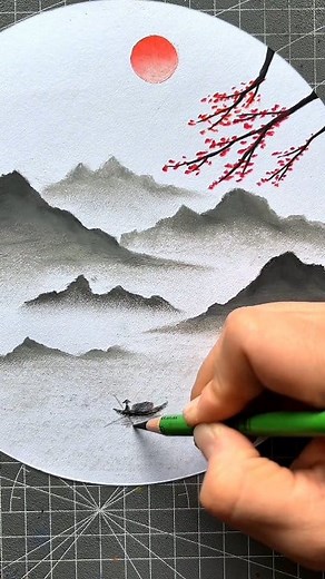 You can learn to tear paper to create landscapes in no time, it's so beautiful. #draw #Landscapepainting #painting #fblifestyle | Art, Crafts and Journals