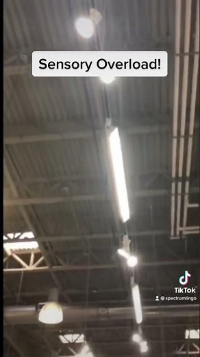 Simulation of a sensory overstimulation experience for Autistic individuals.