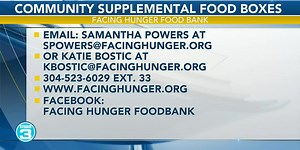 Community supplemental food box with Facing Hunger Foodbank