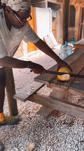How is my skills chopping this coconut 🥥 🥲😂 I will get better | Turnip Vegan