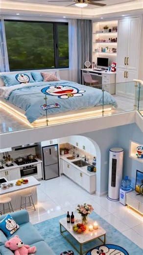 Doraemon Themed Home 😍 Childhood Dream Room #Shorts