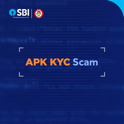 🚨 Beware of APK Scams! Fraudsters are sending fake and malicious APK links by creating urgency for KYC update to take control of your mobile phone. Be cautious, it's a scam! ✅ Always download bank's official app only from Play store or App store. ✅ Never click on any APK file received from unknown sources. Always Respond to calls prefixed with 1600 — It’s genuine, it’s secure, it’s your Bank. 📞 To report a cybercrime: Call 1930 or Visit cybercrime.gov.in #SBI #TheBankerToEveryIndian #APKScam #
