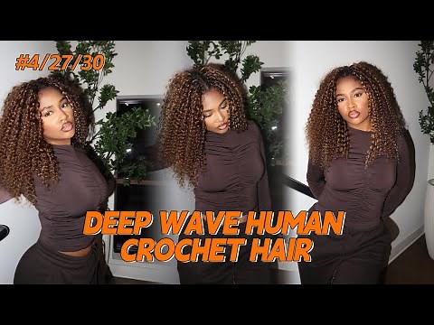 Protective Style Tutorial: Deep Wave Crochet Hair #4/27/30 ft. Ywigs