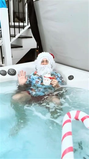 Santa is officially on BREAK! 🎅🏼 #masterspas #swimspa #christmas #holidayseason #santa