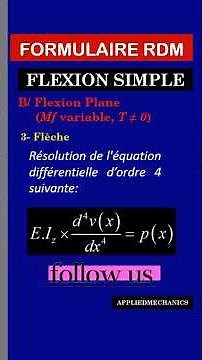 #RDM Principales #Formules à Retenir