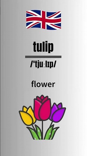 How to Pronounce tulip in English-British Accent #britishpronounciation #english