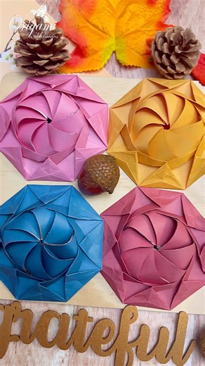 The amazing origami rosette #origami #paperart #papercrafts #rosette #artscraft #diyprojects