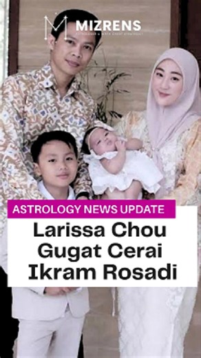 Benarkah perceraian Larissa Chou sudah terlihat dari birth chart-nya? Dalam astrologi, ada tiga pola relationship yang cukup kuat, kebutuhan akan rasa aman, komunikasi yang mendalam, dan kebebasan untuk tetap menjadi diri sendiri. Saat tiga hal itu hilang, hubungan bisa terasa seperti beban. Simak bagaimana Moon, Venus, dan Sun di chart Larissa menggambarkan cara ia mencintai. Sumber tanggal ulang tahun berasal dari : Larissa Chou - Wikikutip bahasa Indonesia https://share.google/3NWvLPJXs5hMSGL