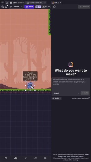 Can the AI in GDevelop be used to create a game? #game #gameengine #gamedev #indiedev #gdevelop | GDevelop