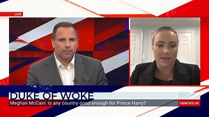 'No one cares what he has to say and Meghan running for President would be absolutely hilarious.' Broadcaster & author Meghan McCain reacts to Prince Harry's speech at the UN General Assembly and says he and Meghan should leave the US 'if they hate it so much.' | GB News