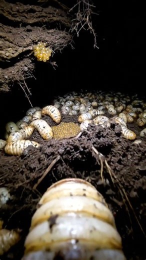 What Does a Beetle Grub See? Micro Camera Experiment Underground #animalfacts #viral #microcamera