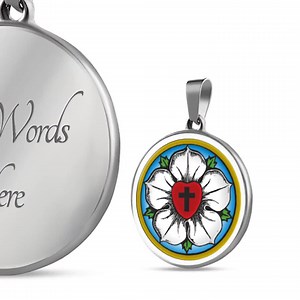 Luther Rose Pendant Necklace Lutheran Jewelry Reformation Gift for First Communion, Baptism, Confirmation, Anniversary Gift, Birthday Gift - Etsy