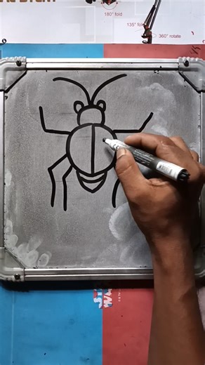 Easy Insect Drawing Tutorial | Simple Bug Line Art for Beginners 🪲 #shorts
