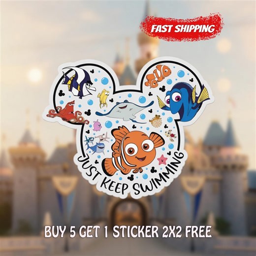 Finding Nemo and Finding Dory Stickers | Vinyl Sticker for Laptop, Scrapbook, Phone, Luggage, Journal, Party Decoration | Assorted Stickers - Etsy