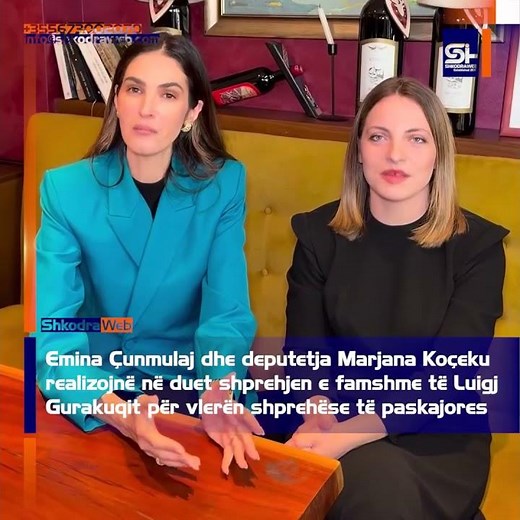 ShkodraWeb | Emina Çunmulaj e Marjana Koçeku interpretojnë duet shprehjen e Gurakuqit për paskajoren