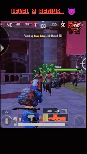 Zombie Mode Level 2 😈 Getting Harder | PUBG #shorts | Adzgameplay ☠️