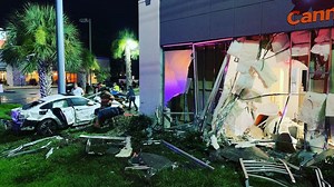 Video cameras capture car crashing into marijuana dispensary in Daytona Beach