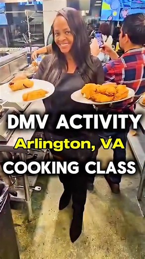 DM (V) THINGS TO DO: COOKING EDITION ✨ A cooking class with @cookologyculinaryschool is such a fun switch-up for date night, family outings, friend meetups, or a group experience. So instead of the typical foodie activities , @dmvdoes spiced up our Saturday evening with a hands-on DC Favorites cooking class and it was a whole vibe! We made crispy chicken wings with mambo sauce, steak & cheese egg rolls, and wrapped it up with a dirty banana pudding trifle. And yes… the ticket comes with a “DC Ta