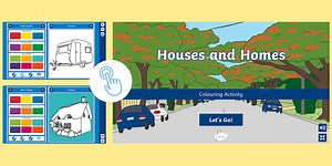 Houses and Homes Interactive Colouring Activity
