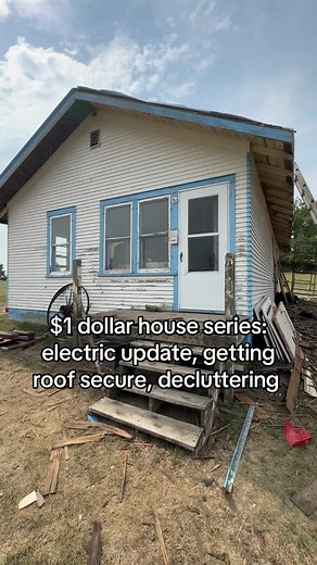 $1 House Series: Electrical Update, Getting Roof Secure, Decluttering