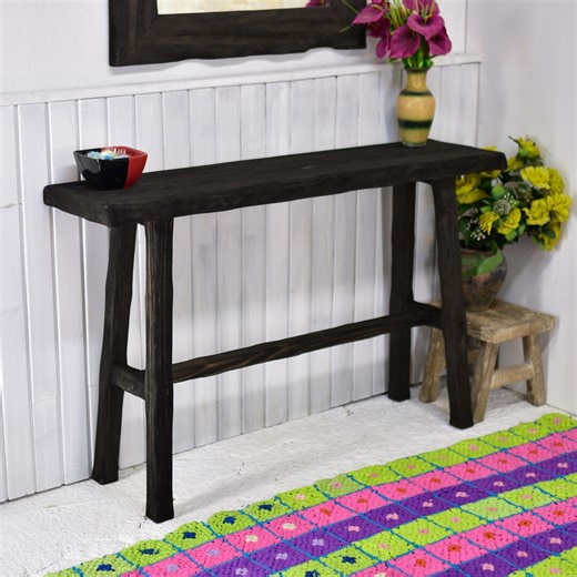 Handmade Rustic Reclaimed Wood Console Table - Custom Size - Etsy