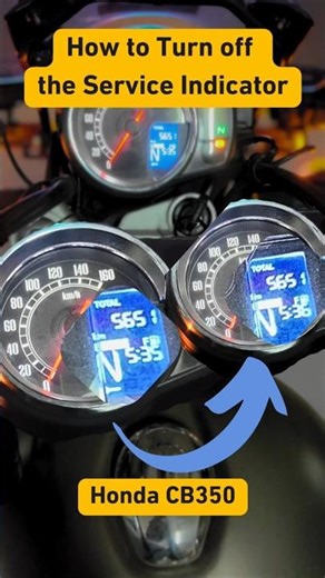 How to Remove Service Indicator on Honda CB 350 ✅ | No Service Centre Visit Needed #shorts #honda