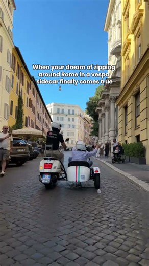 When Your Dream of Riding a Vespa Sidecar in Rome Comes True 🛵